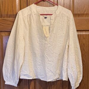 Universal Thread Cream Eyelet Blouse
